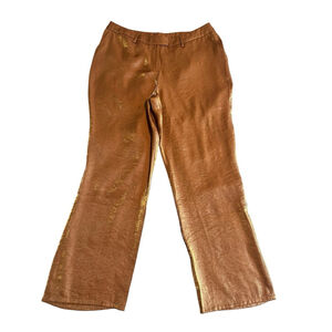Midnight Velvet Plus Size Metallic Gold Pants 16 NWT